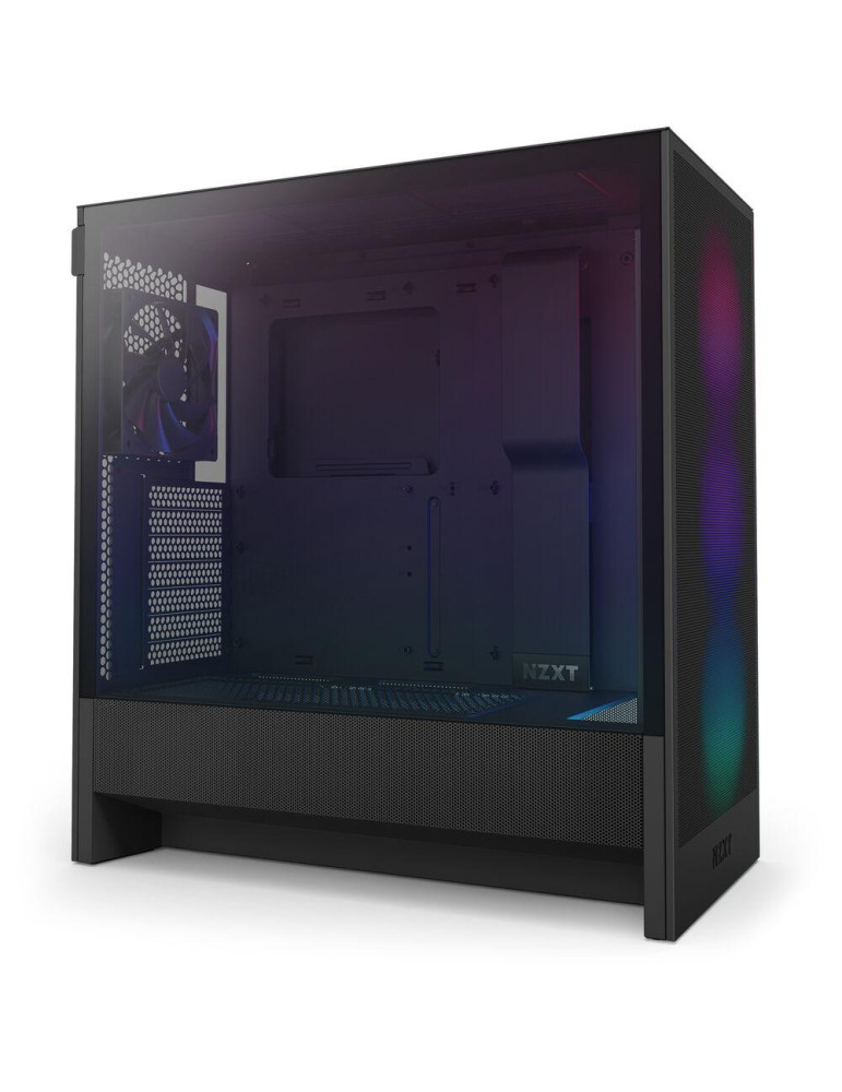 Кутия за компютър NZXT H5 Flow RGB 2024 Black, Mid-Tower - CC-H52FB-R1