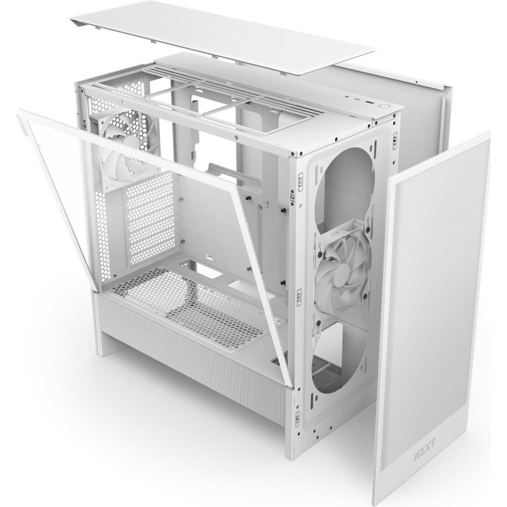 Кутия за компютър NZXT H5 Flow 2024 White, Mid-Tower - CC-H52FW-01