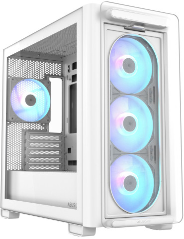 Кутия за компютър Asus A23 PLUS TG, White - 90DC00K3-B19010