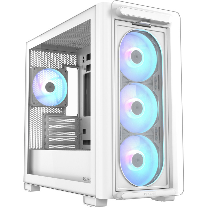 Кутия за компютър Asus A23 PLUS TG, White - 90DC00K3-B19010