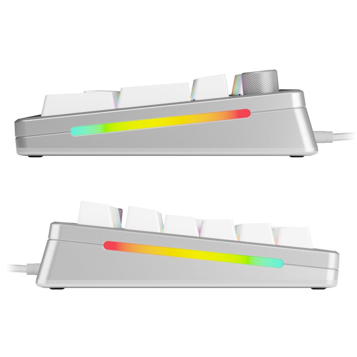Геймърска механична клавиатура Glorious GMMK 3 Pro 100% Silver - Fox Linear Switches - GLO-KB-GMMK3-PRO-100-PB-FOX-W-SIL-US