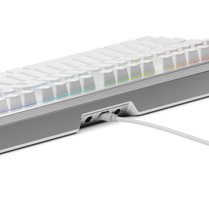 Геймърска механична клавиатура Glorious GMMK 3 Pro 100% Silver - Fox Linear Switches - GLO-KB-GMMK3-PRO-100-PB-FOX-W-SIL-US