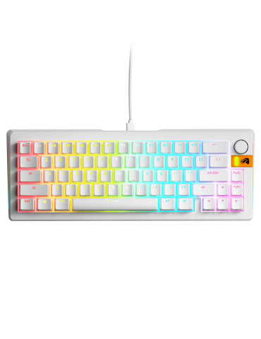 Геймърска механична клавиатура Glorious GMMK 3 HE 65% White - Fox HE Switches - GLO-KB-GMMK3-65-PB-HE-W-WHT-US