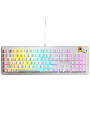 Геймърска механична клавиатура Glorious GMMK 3 HE 100% White - Fox HE Switches - GLO-KB-GMMK3-100-PB-HE-W-WHT-US