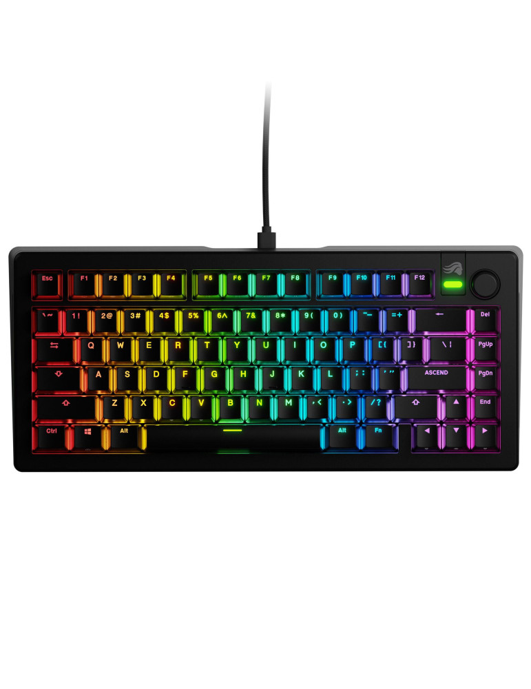 Геймърска механична клавиатура Glorious GMMK 3 75% Black - Fox Linear Switches - GLO-KB-GMMK3-75-PB-FOX-W-BLK-US