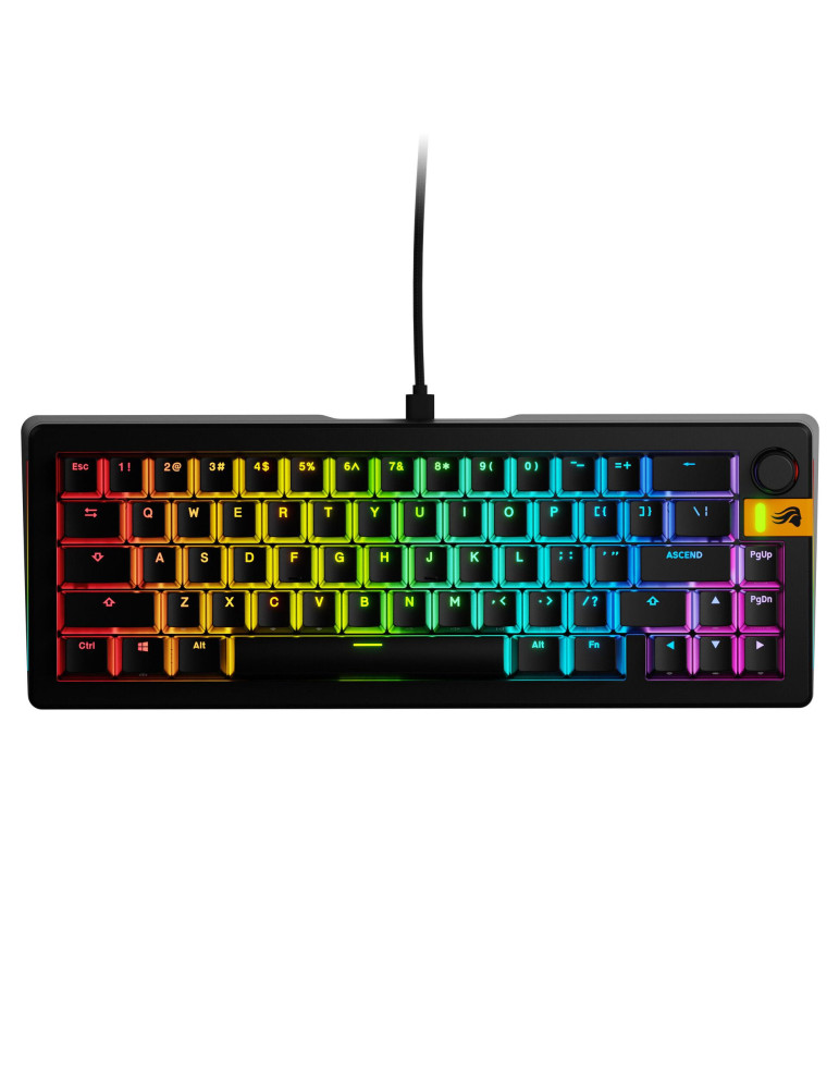 Геймърска механична клавиатура Glorious GMMK 3 HE 65% Black - Fox HE Switches - GLO-KB-GMMK3-65-PB-HE-W-BLK-US