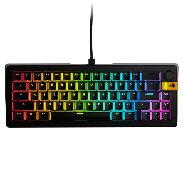 Геймърска механична клавиатура Glorious GMMK 3 HE 65% Black - Fox HE Switches - GLO-KB-GMMK3-65-PB-HE-W-BLK-US