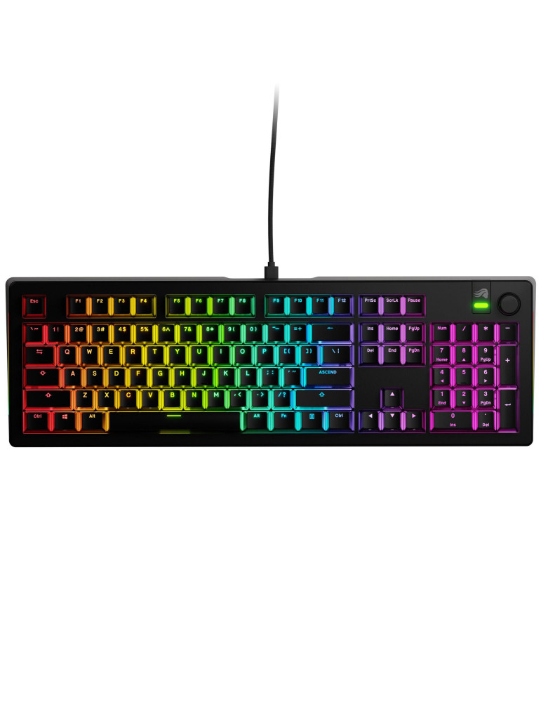 Геймърска механична клавиатура Glorious GMMK 3 100% Black - Fox Linear Switches - GLO-KB-GMMK3-100-PB-FOX-W-BLK-US