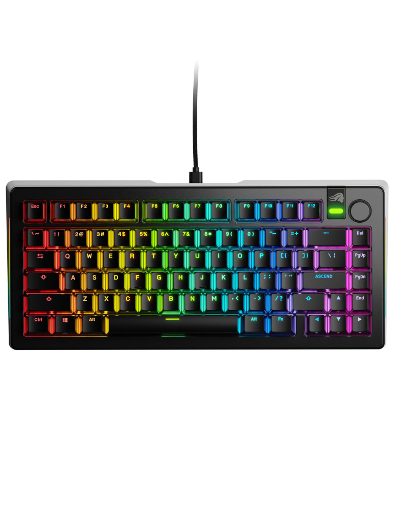 Геймърска механична клавиатура Glorious GMMK 3 Pro 75% Black - Fox Linear Switches - GLO-KB-GMMK3-PRO-75-PB-FOX-W-BLK-US
