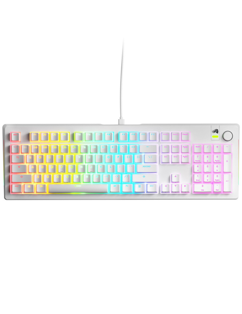 Геймърска механична клавиатура Glorious GMMK 3 100% White - Fox Linear Switches - GLO-KB-GMMK3-100-PB-FOX-W-WHT-US