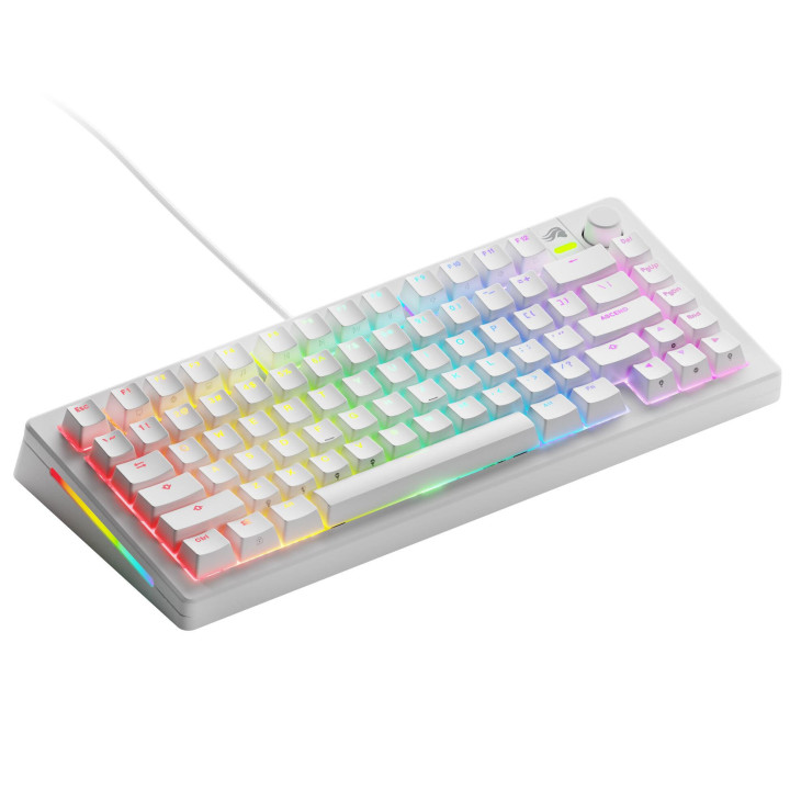 Геймърска механична клавиатура Glorious GMMK 3 75% White - Fox Linear Switches - GLO-KB-GMMK3-75-PB-FOX-W-WHT-US