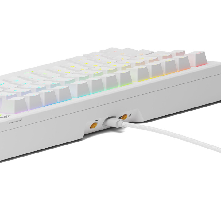 Геймърска механична клавиатура Glorious GMMK 3 75% White - Fox Linear Switches - GLO-KB-GMMK3-75-PB-FOX-W-WHT-US
