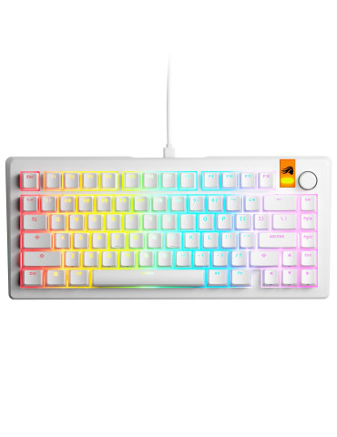 Геймърска механична клавиатура Glorious GMMK 3 HE 75% White - Fox HE Switches - GLO-KB-GMMK3-75-PB-HE-W-WHT-US