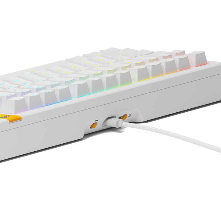 Геймърска механична клавиатура Glorious GMMK 3 HE 75% White - Fox HE Switches - GLO-KB-GMMK3-75-PB-HE-W-WHT-US