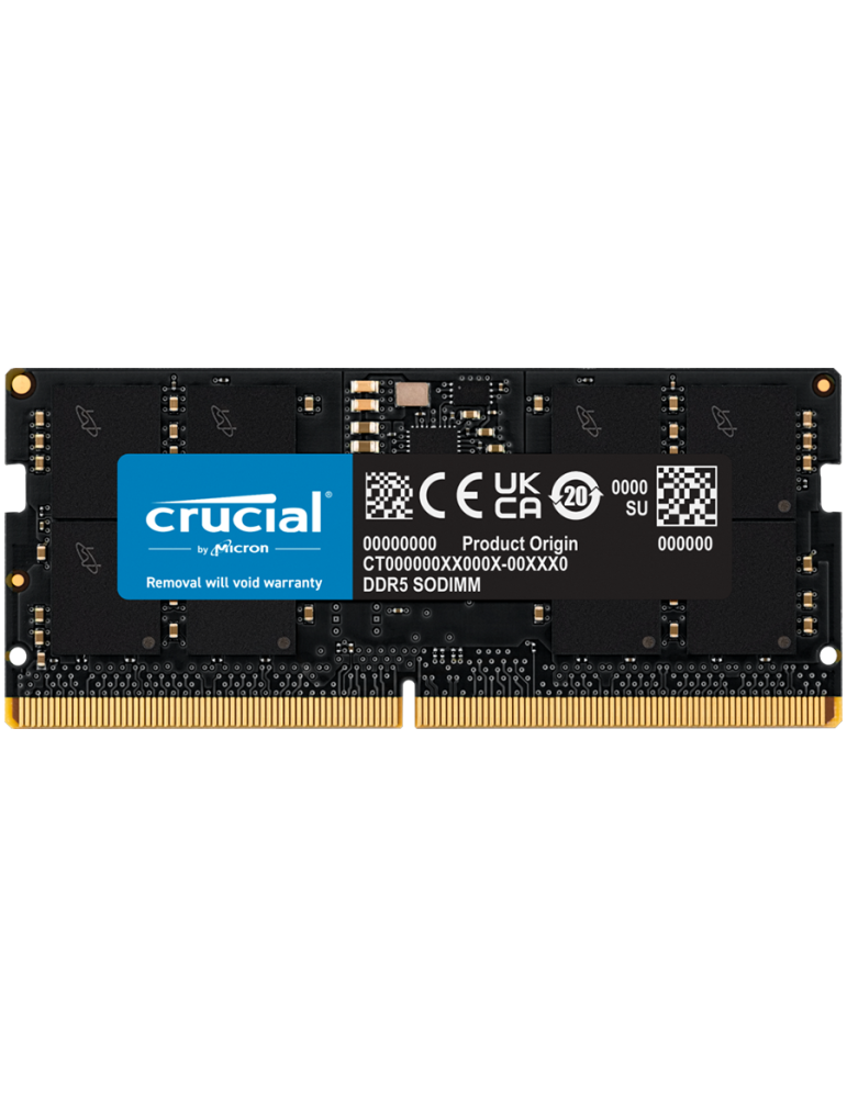 RAM памет Crucial 16GB DDR5 5600MHz SODIMM CL46 (16Gbit) - CT16G56C46S5