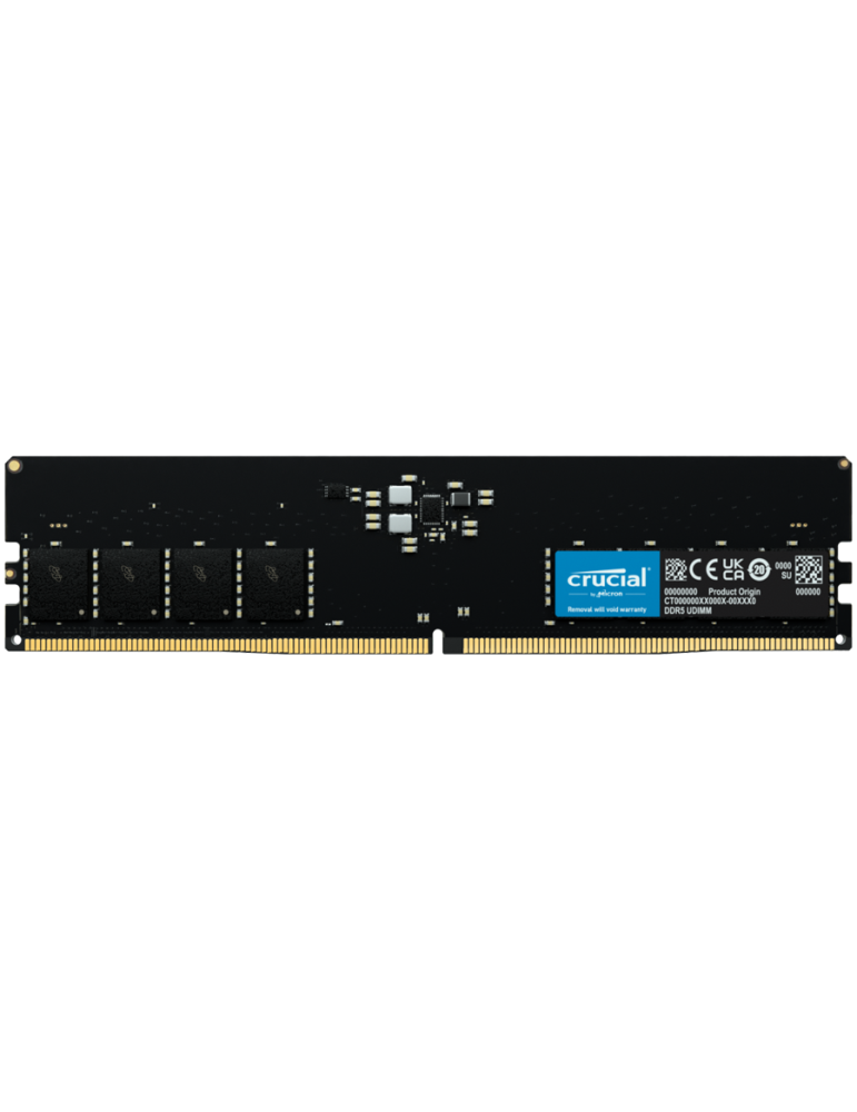 RAM памет Crucial 32GB DDR5 5600MHz UDIMM CL46 (16Gbit) - CT32G56C46U5