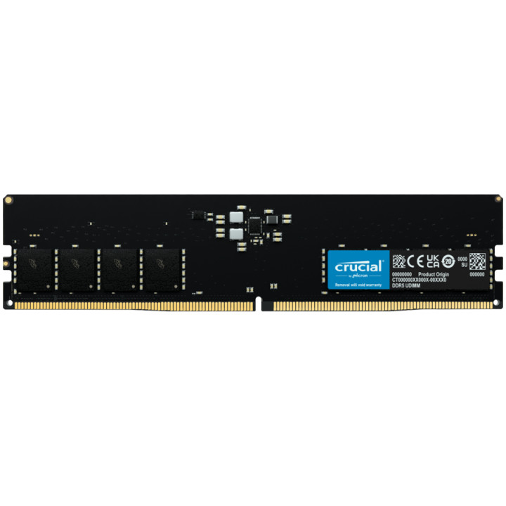 RAM памет Crucial 32GB DDR5 5600MHz UDIMM CL46 (16Gbit) - CT32G56C46U5