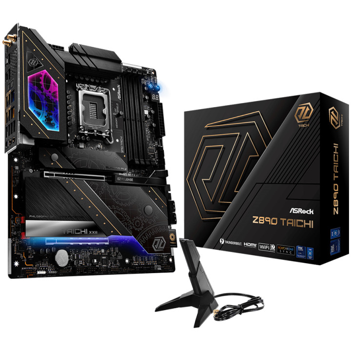Дънна платка AsRock Z890 Taichi, LGA1851, 4x DDR5, Wi-Fi 7   Bluetooth 5.4, ATX