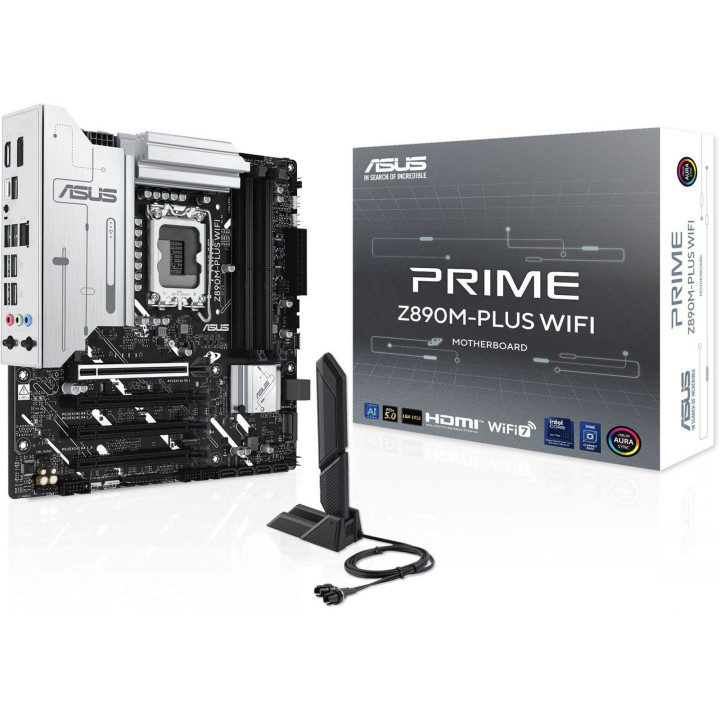 Дънна платка Asus PRIME Z890M-PLUS WIFI, LGA1851, DDR5, mATX - 90MB1J80-M0EAY0