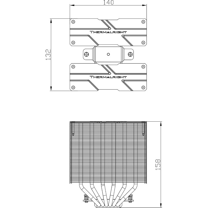 Охладител за процесор Thermalright Peerless Assassin 140 Black, Dual-Tower, LGA1851/LGA1700/AM5 - PEERLESS-ASSASSIN-140-BK