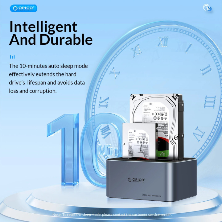 Докинг станция Orico HDD/SSD Dock - 2 BAY Offline Clone 2.5/3.5 USB-C/USB-A - 6626C3-C-V1 - 6626C3-C-V1
