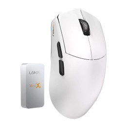 Професионална геймърска мишка Lamzu MAYA X 8K, White - LAMZU-MAYA-X-WH