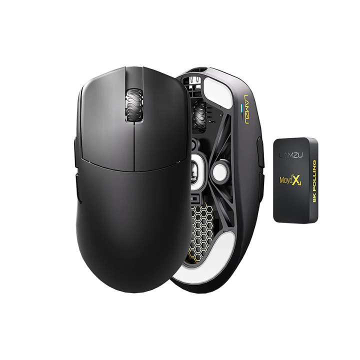 Професионална геймърска мишка Lamzu MAYA X 8K, Black - LAMZU-MAYA-X-BLK