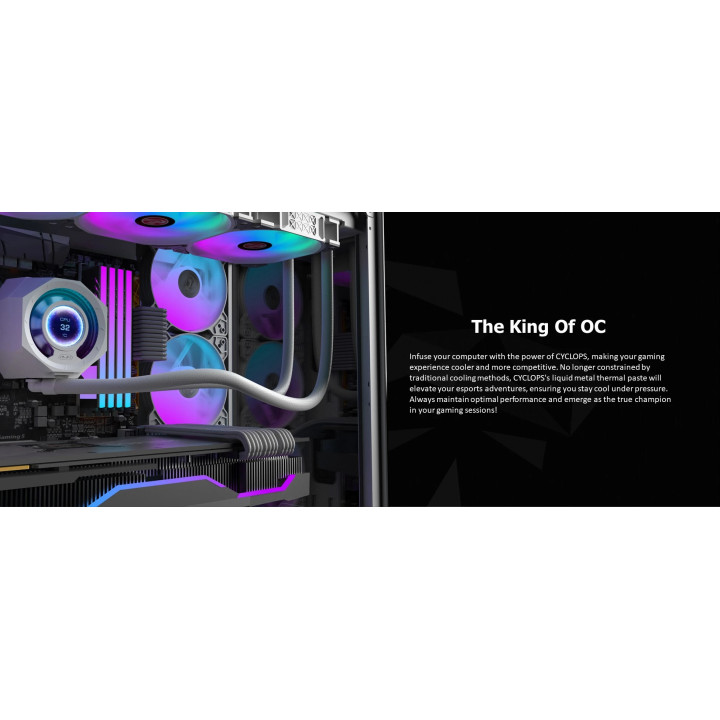 Водно охлаждане за процесор Raijintek CYCLOPS 240 White - 0R10B00231