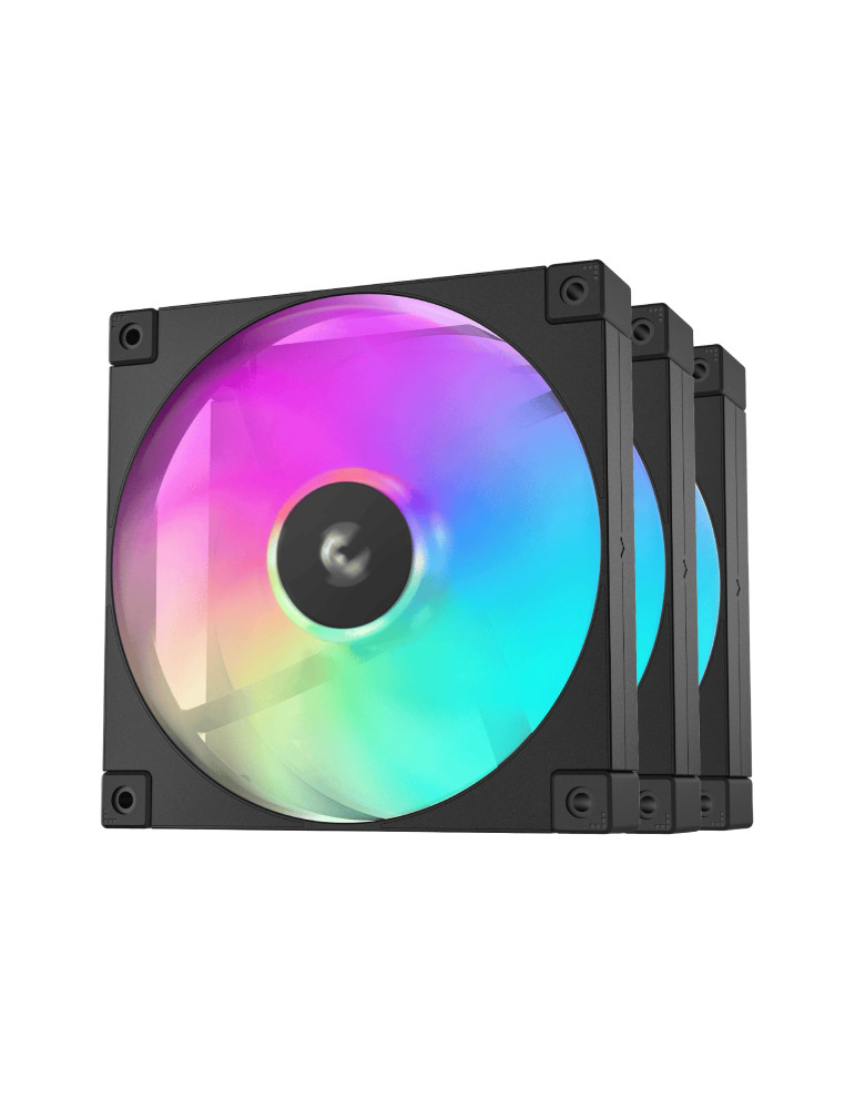 Комплект вентилатори DeepCool 3-in-1 3x140mm - FD14 Black, Addressable RGB - R-FD14-BKAPN3-G