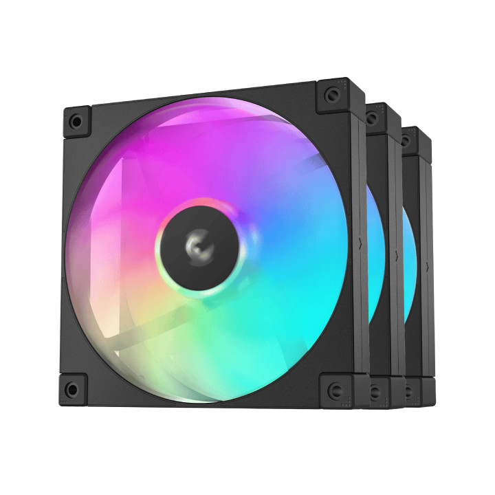 Комплект вентилатори DeepCool 3-in-1 3x140mm - FD14 Black, Addressable RGB - R-FD14-BKAPN3-G
