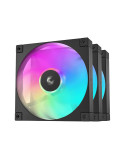Комплект вентилатори DeepCool 3-in-1 3x140mm - FD14 Black, Addressable RGB - R-FD14-BKAPN3-G