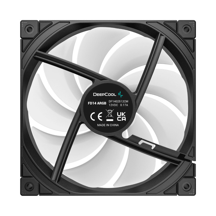 Комплект вентилатори DeepCool 3-in-1 3x140mm - FD14 Black, Addressable RGB - R-FD14-BKAPN3-G