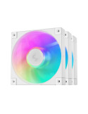 Комплект вентилатори DeepCool 3-in-1 3x120mm - FD12 White, Addressable RGB - R-FD12-WHAPN3-G