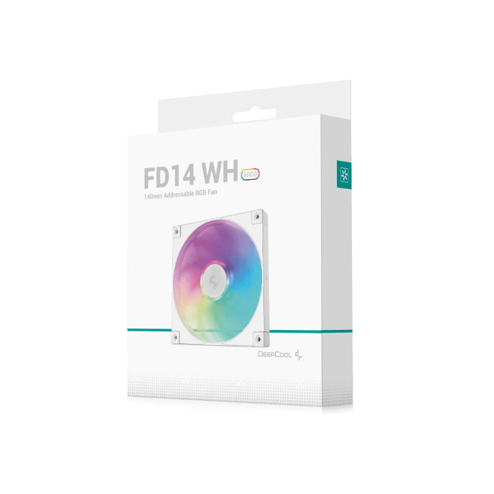 Вентилатор DeepCool 140mm, FD14 ARGB WH - R-FD14-WHAPN1-G