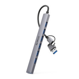 Хъб Orico USB-C/USB-A 7 port - USB3.0 x 1, USB2.0 x 6 - YSA2-U3-GY