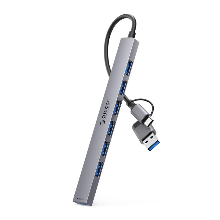 Хъб Orico USB-C/USB-A 7 port - USB3.0 x 1, USB2.0 x 6 - YSA2-U3-GY