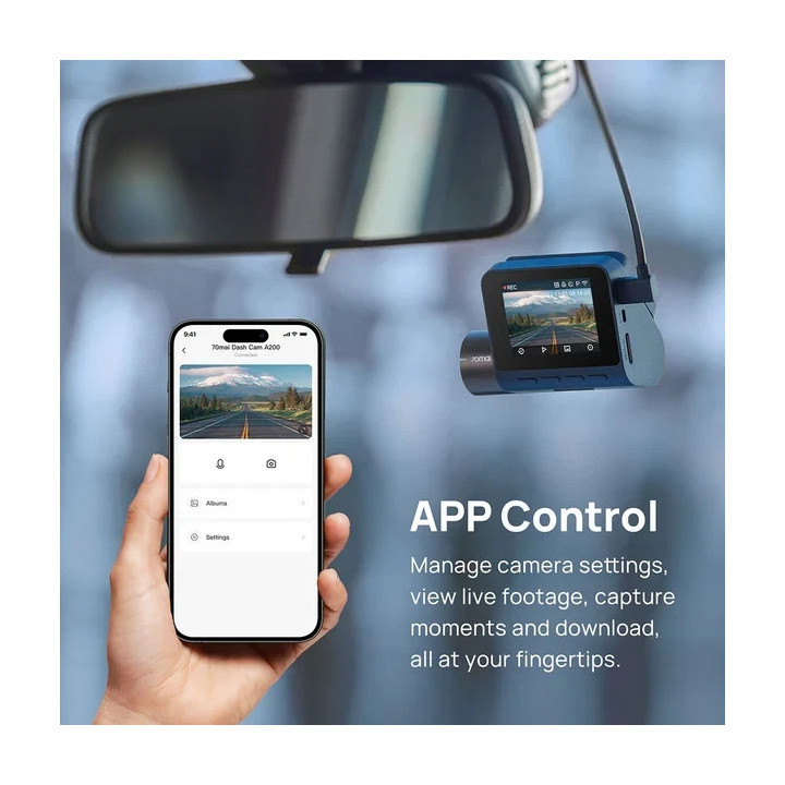 Видеорегистратор 70mai Dash Cam HDR Set A200-1, Rear Cam included - 70MAI-A200-1