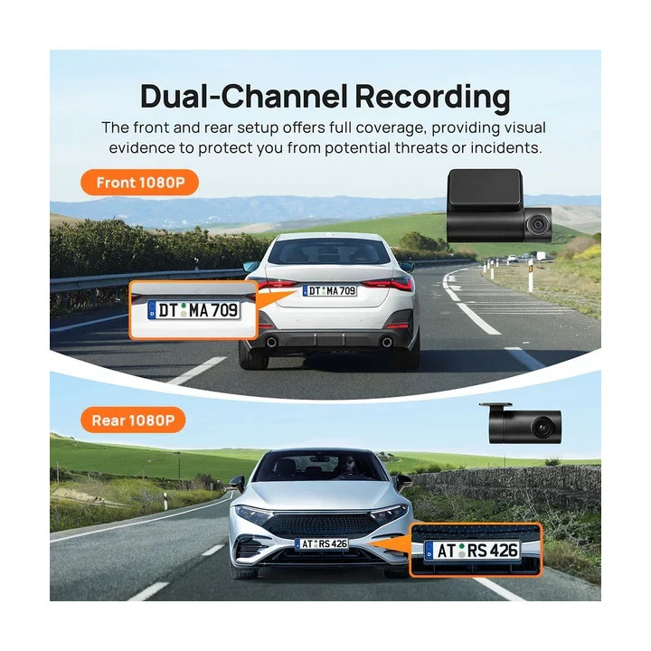 Видеорегистратор 70mai Dash Cam HDR Set A200-1, Rear Cam included - 70MAI-A200-1