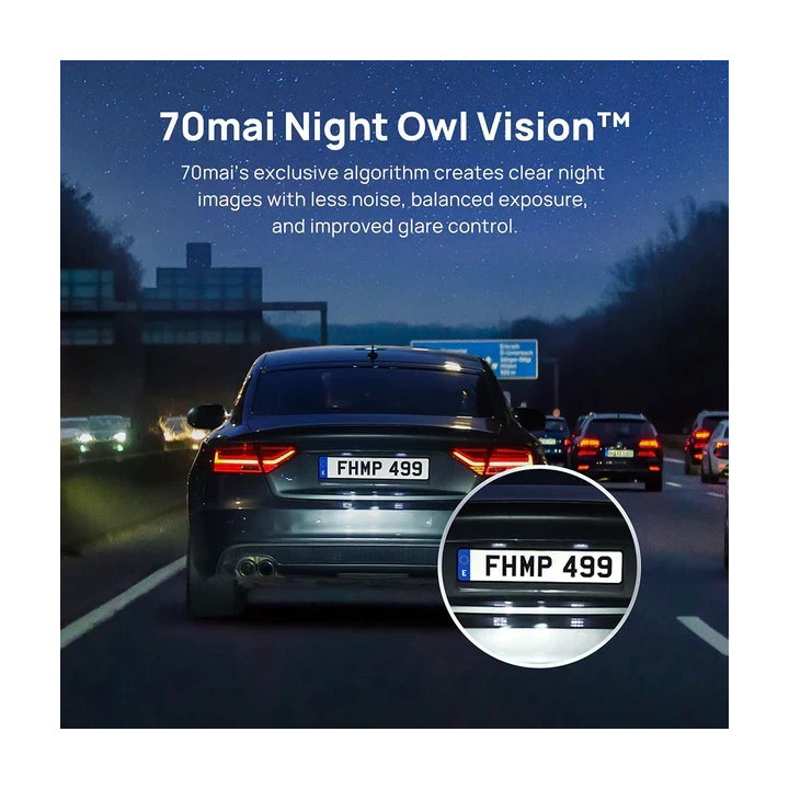 Видеорегистратор 70mai Dash Cam HDR Set A200-1, Rear Cam included - 70MAI-A200-1