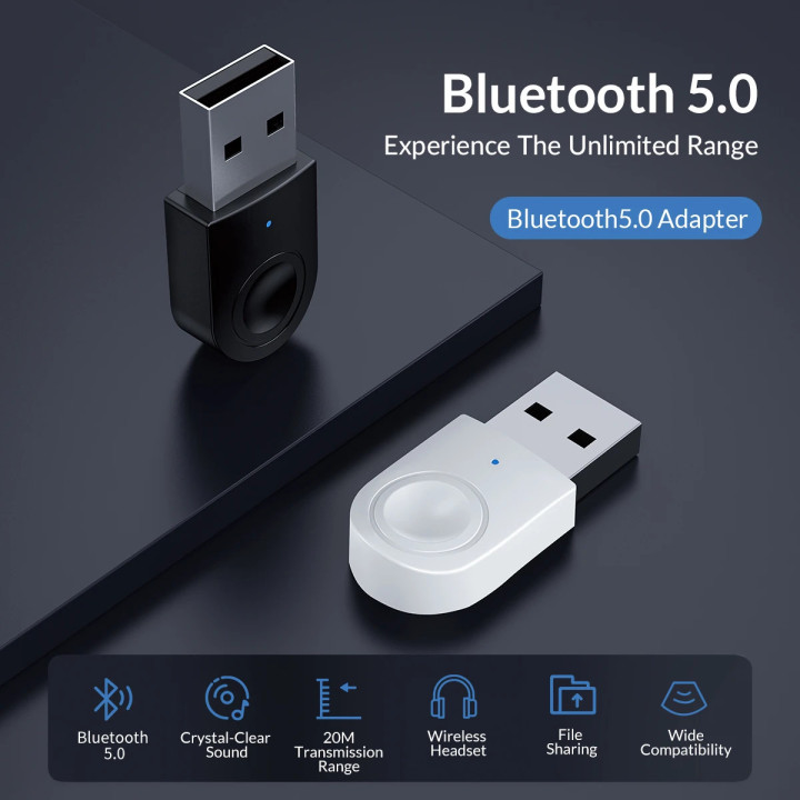 Bluetooth адаптер Orico 5.0 USB adapter, black - BTA-608-BK