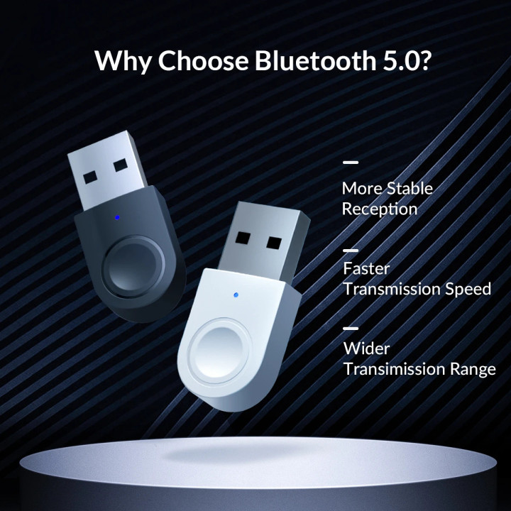 Bluetooth адаптер Orico 5.0 USB adapter, black - BTA-608-BK