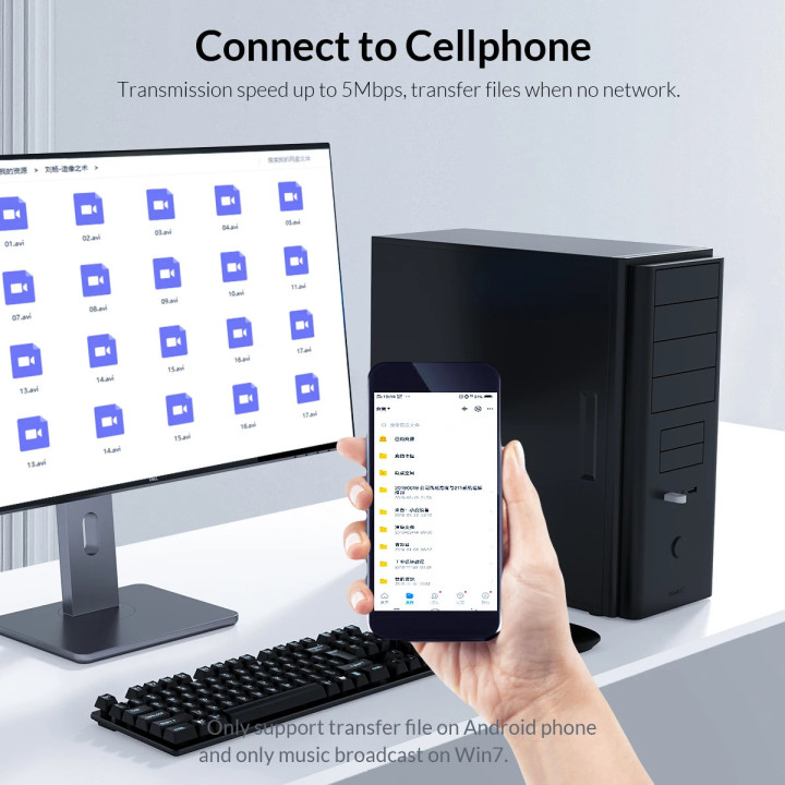 Bluetooth адаптер Orico 5.0 USB adapter, black - BTA-608-BK