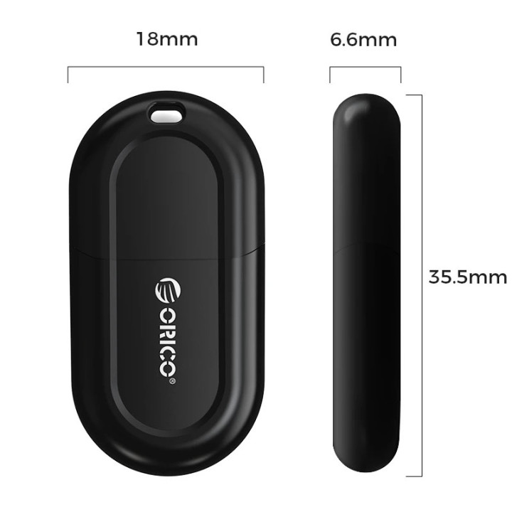 Bluetooth адаптер Orico 5.3 USB adapter, black - BTA-53-BK