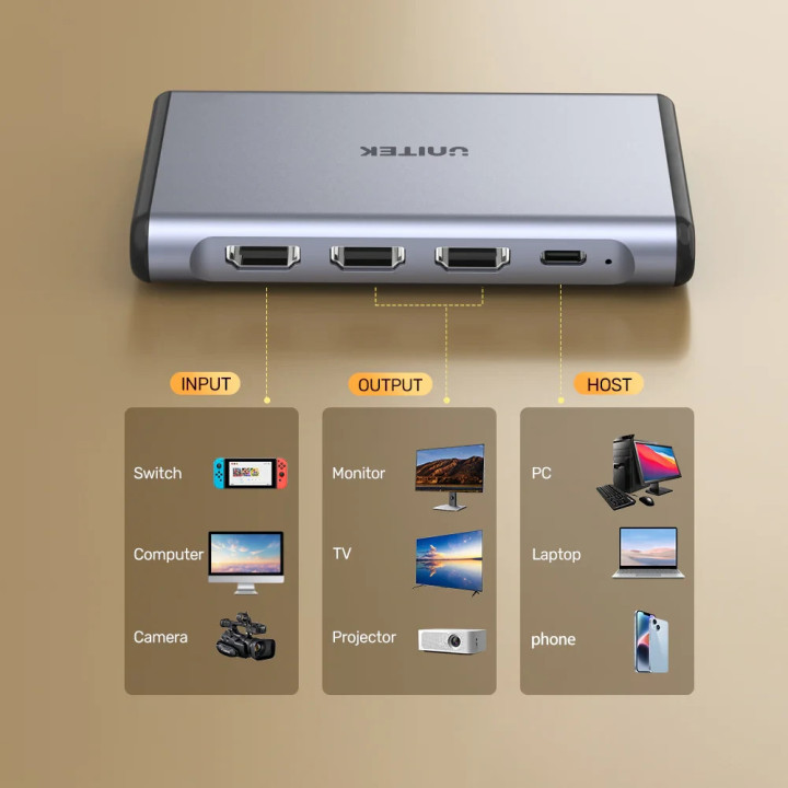 Външна кепчър карта Unitek Video Capture Card, 4K@60Hz, Aluminium - V1177AGY01