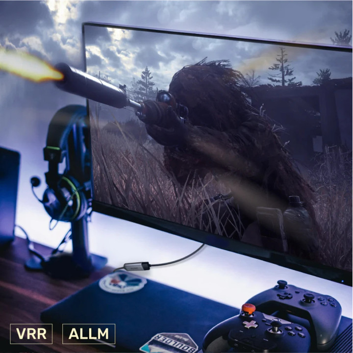 Адаптер Unitek USB-C M / HDMI 2.1 F - 8K, 120Hz, Aluminium - V1416B