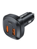 Зарядно за кола Acefast Fast Charger Car PD3.0 66W - B9 - USB-C x 1, USB-A x 2, Black - ACEFAST-B9-BK