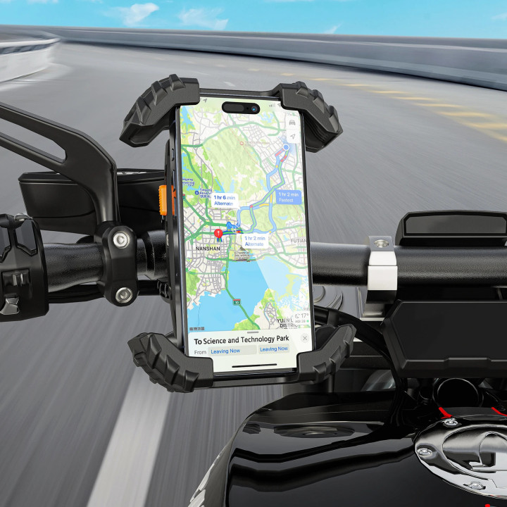 Стойка за телефон за колело Acefast Bicycle phone holder - Anti-skid, Shock-Absorbing - D23 - Black - ACEFAST-D23-BK