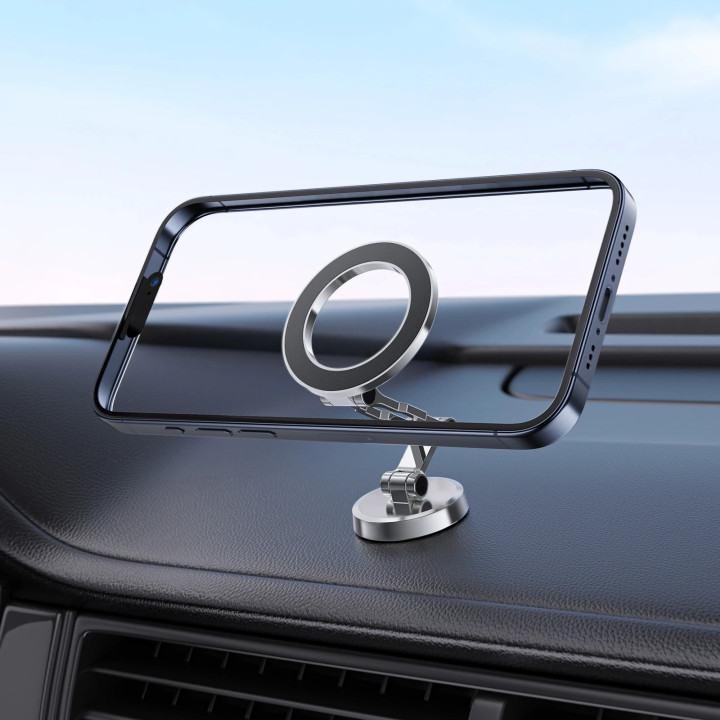 Стойка за телефон за кола Acefast Car phone holder - Metal, Magnetic Ring, 360 deg - D20 - Grey - ACEFAST-D20-GR