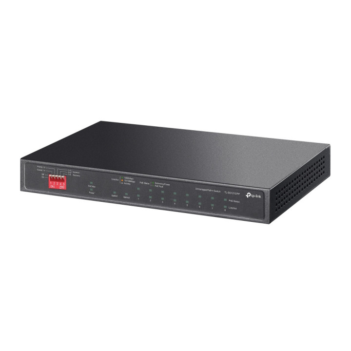 10-портов гигабитен настолен комутатор TP-Link TL-SG1210PP с 6-порта PoE  и 2-порта PoE  