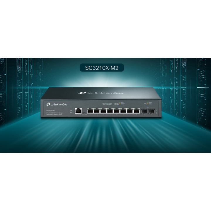 8-портов 2.5 Gbps L2  управляем комутатор TP-Link Omada SG3210X-M2